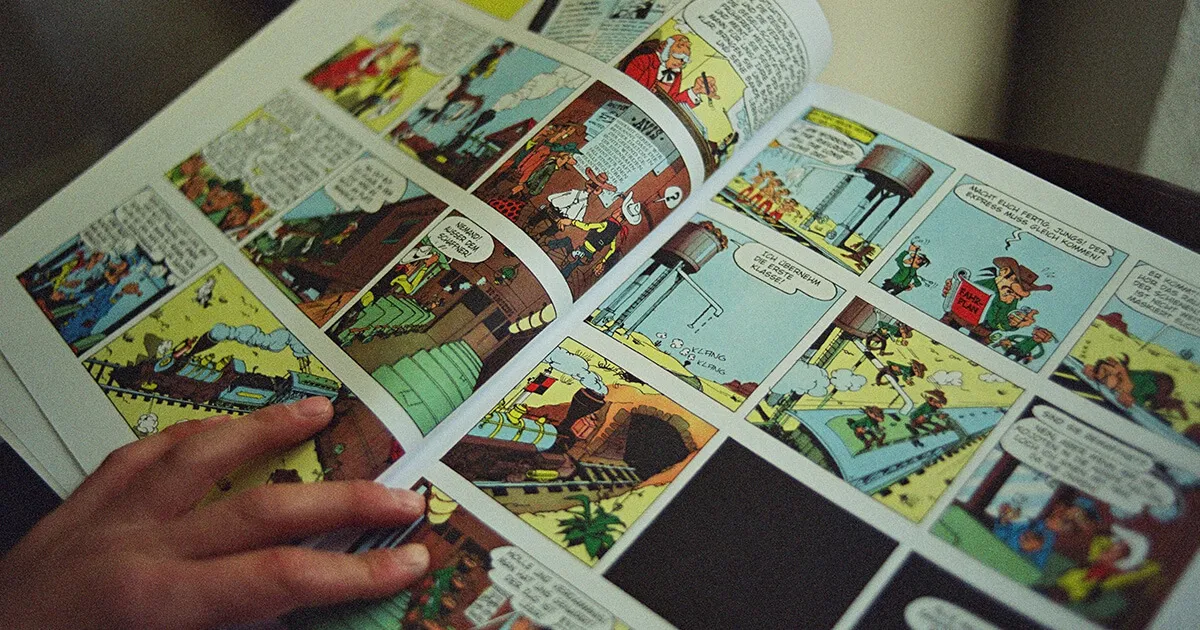 Reading German comics Mosaik and Werner to learn German vocabulary