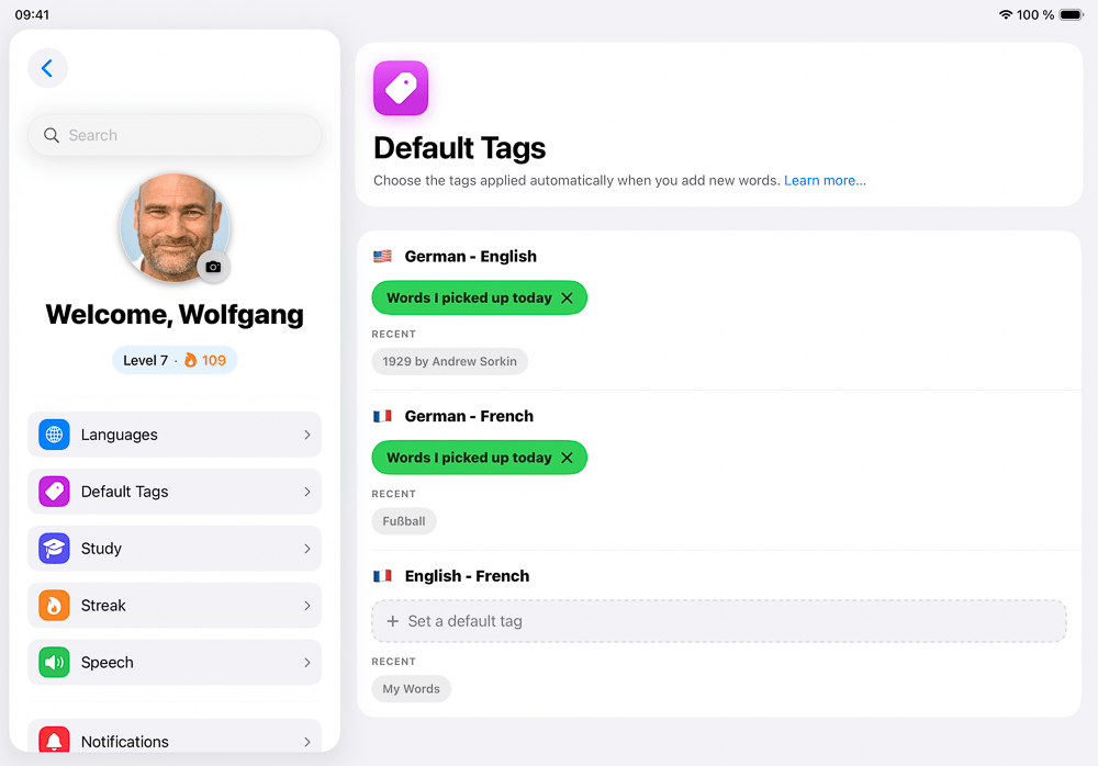 Settings Word Defaults