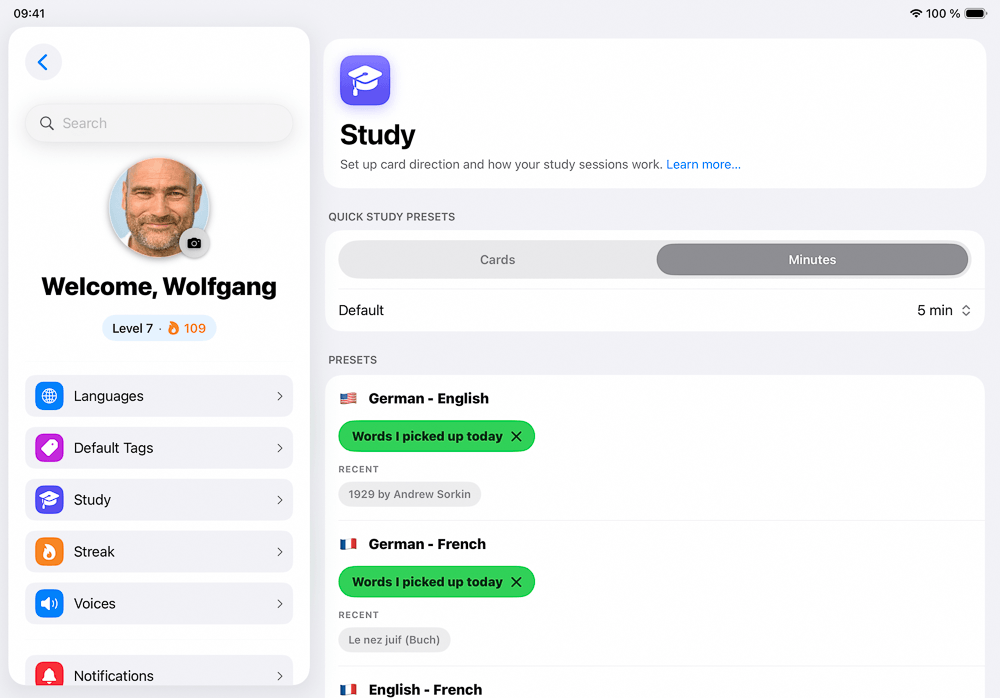 Settings Word Defaults
