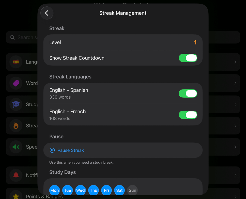 Streak Management
